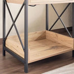 Load image into Gallery viewer, 1 Drawer Night Stand ā Natural & Black (Melamine Finish)
