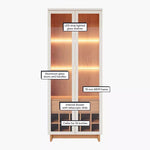 Load image into Gallery viewer, 2-Door Curio Cabinet with LED Light