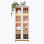 Load image into Gallery viewer, 2-Door Curio Cabinet with LED Light