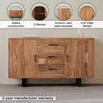 Load image into Gallery viewer, 2-Door Live Edge Solid Wood Sideboard with 3 Drawers