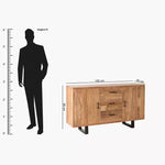 Load image into Gallery viewer, 2-Door Live Edge Solid Wood Sideboard with 3 Drawers
