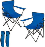 Load image into Gallery viewer, 2 Pcs Portable Folding Beach Chair Multi-Purpose Camping Chair for Adult, Supports 110kgs Load With Carry Bag-GCC Home Center