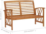 Load image into Gallery viewer, 2 Piece Patio Bench with Coffee Table Set, Solid Acacia Wood Garden Bench Patio Seating with Coffee Table Set for Front Porch