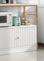 Load image into Gallery viewer, 2-Tier Kitchen Storage Shelf Rack with 3 Door Cabinet, Large Storage Rack, Microwave Oven Stand, Spice Organizer