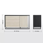 Load image into Gallery viewer, 3-Drawer Dresser With Mirror, Engineered Wood With A Melamine Finish For Modern Bedroom-GCC Home Center
