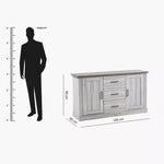 Load image into Gallery viewer, 3-Drawer Sideboard Buffet with 2 Doors