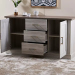 Load image into Gallery viewer, 3-Drawer Sideboard Buffet with 2 Doors
