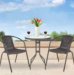 Load image into Gallery viewer, 3-Piece Outdoor Bistro Set β Compact Patio Table & 2 Chairs for Balcony, Garden, Porch & Courtyard**