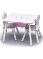 Load image into Gallery viewer, 3-Piece Princess Crown Table and Chair Set for Kids - A Practical and Child-Friendly Setup.