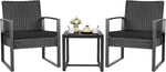 Load image into Gallery viewer, 3-Piece Rattan Outdoor Furniture Set β 2 Cushioned Chairs with Coffee Table for Balcony, Garden, Patio & Terrace