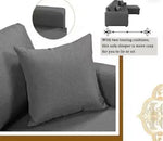 Load image into Gallery viewer, 3 Seater Sofa Bed With Cushions, L-Shaped with Storage (Grey, 210x160x95 cm)