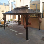 Load image into Gallery viewer, 3x4m Rectangular Roof Aluminum Gazebo Brown-GCC Home Center