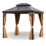 Load image into Gallery viewer, 3x4m Rectangular Roof Aluminum Gazebo Brown-GCC Home Center