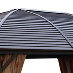 Load image into Gallery viewer, 3x4m Rectangular Roof Aluminum Gazebo Brown-GCC Home Center