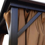 Load image into Gallery viewer, 3x4m Rectangular Roof Aluminum Gazebo Brown-GCC Home Center