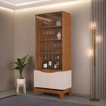 Load image into Gallery viewer, 4-Door Glass Curio Cabinet With Shelf Storage Inside