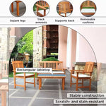 Load image into Gallery viewer, 4-Piece Outdoor Sofa Set ā Engineered Wood with Cushions