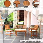 Load image into Gallery viewer, 4-Piece Outdoor Sofa Set ā Engineered Wood with Cushions
