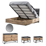 Load image into Gallery viewer, 5 Pcs Queen Bedroom Set (With Hydraulic Storage) ā Brown