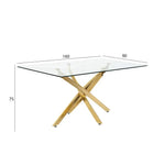 Load image into Gallery viewer, 6-Seater Dining Set ā Gold & Beige