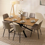 Load image into Gallery viewer, 6-Seater Dining Set ā Oak & Grey