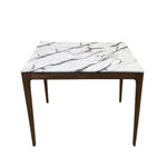 Load image into Gallery viewer, 6-Seater Dining Table with White Textured Top – Solid Wood Legs