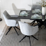 Load image into Gallery viewer, 6-Seater Sintered Stone Top Dining Set β Grey