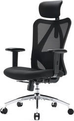 Load image into Gallery viewer, Ergonomic Desk Chair, Swivel Chair With Adjustable Lumbar Support, Headrest And Armrest, Height Adjustment and Rocker Function, Back-Friendly Office Chair, Load Capacity: up to 150 kg