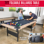 Load image into Gallery viewer, 7ft Portable Foldable Pool Billiard Tables With Full Set of Accessories for Kids and Adults