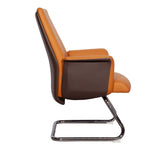 Load image into Gallery viewer, Ergonomic PU Leather Office Visitor Chair YS 201 C with Cushioned Arm Rests