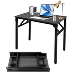 Load image into Gallery viewer, Adjustable Folding Desk No Install, Portable and Compact Computer Walnut Table Office Table for Home, Office, Study, Dining, Camping, Picnic, and BBQ (Yellow, 80 * 40 * 75cm)-GCC Home Center