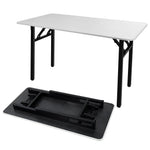 Load image into Gallery viewer, Adjustable Folding Desk No Install, Portable and Compact Computer Walnut Table Office Table for Home, Office, Study, Dining, Camping, Picnic, and BBQ (Yellow, 80 * 40 * 75cm)-GCC Home Center