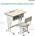 Load image into Gallery viewer, Adjustable Height Kids Desk and Chair Set With Large-Capacity Drawer