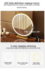 Load image into Gallery viewer, Advanced Solid Wood Dressing Table Set with Smart Mirror, LED Lighting, and Storage Drawers for Bedroom-GCC Home Center
