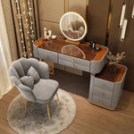 Load image into Gallery viewer, Advanced Solid Wood Dressing Table Set with Smart Mirror, LED Lighting, and Storage Drawers for Bedroom-GCC Home Center