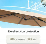 Load image into Gallery viewer, Aluminum Garden Umbrella with Marble Base, Solar Light-GCC Home Center