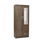 Load image into Gallery viewer, ALWASIT HOME Mehruddin 2 Door Wooden Wardrobe With Mirror with One Lockable Drawer (Without assembly, White)-GCC Home Center