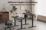 Load image into Gallery viewer, Anovara Standing Desk Height Adjustable Desk Standing Desk 100 X 60cm Adjustable Stand Up Office Computer Desk (Black, 100cm)-GCC Home Center