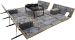 Load image into Gallery viewer, ALBAWADI Arabic Folding Carpet Camping Desert Carpet with Pillow Tent Floor Mat Sets (Grey)
