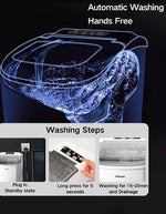 Load image into Gallery viewer, Automatic Ice Maker, 15kg 24hrs Ice Production, Round lce Cube Shape,1.3 Liter Capacity With 6-13mins Ice Making, LED Display 6.2kg 110W for Home Kitchen, Bars, Coffee Shops, Restaurant HZB-16M-White