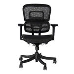 Load image into Gallery viewer, Black mesh back office chair with adjustable arms and five-wheel base for ergonomic office use