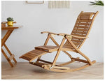 Load image into Gallery viewer, Bamboo Rocking Chair – Folding Chair for Balcony, Yard & Home Relaxation
