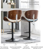 Load image into Gallery viewer, COOLBABY Bar chairs Lift leather bar chairs Light luxury home front desk high chairs Adjustable swivel seats High stools Low back kitchen island, dining room 1PC (Black)-GCC Home Center