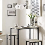Load image into Gallery viewer, Bar Set-1 Bar Table and 2 Stools, Home Kitchen Breakfast Bar Set Furniture Dining Set (grey)-GCC Home Center