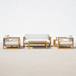 Load image into Gallery viewer, Bartol Outdoor Seating 8-Person Outdoor Seating Set | Solid Teak Wood | Cushions Included