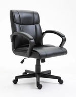Load image into Gallery viewer, Basics Ergonomic PU Chair - Black Office Chair-GCC Home Center