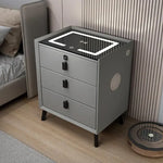 Load image into Gallery viewer, Bedside Table with Three Drawers, Secure Fingerprint Lock Wireless Charging Speaker LED Light-GCC Home Center