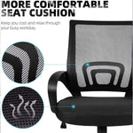 Load image into Gallery viewer, Black mesh office chair with ergonomic back support breathable fabric for computer and conference use