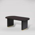 Load image into Gallery viewer, Black Ribbed Mango Wood Coffee Table