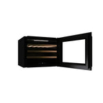 Load image into Gallery viewer, Built-In Wine Cooler 24 Bottle – Black Glass 54L Compressor Wine Fridge